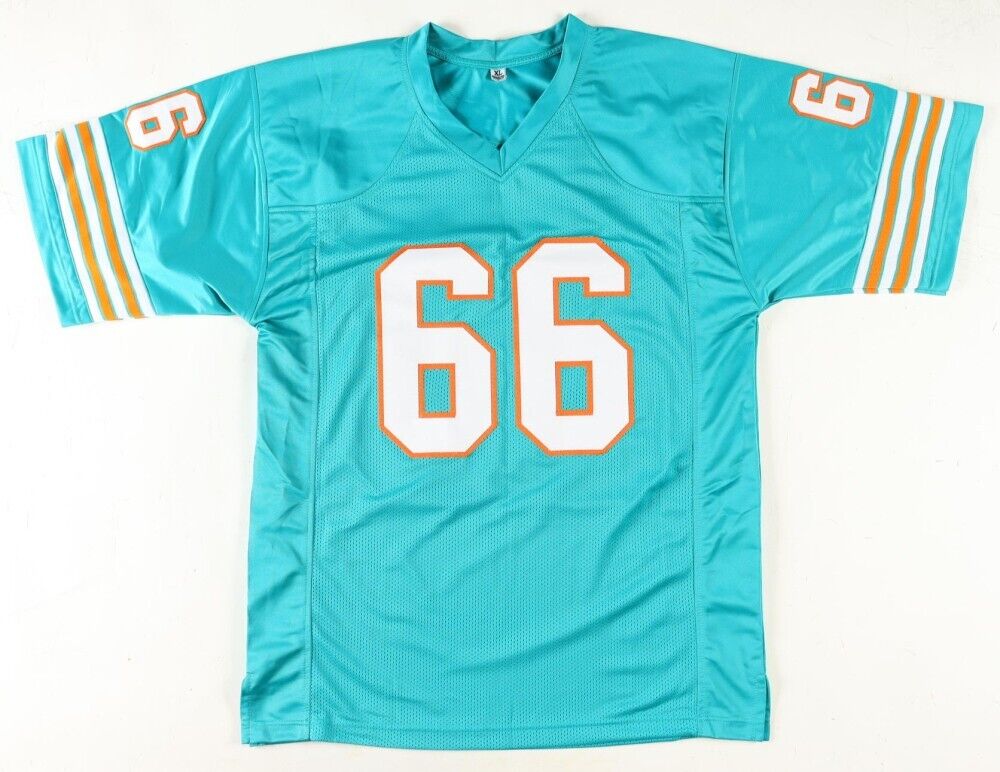 Larry Little Signed Dolphins Jersey (JSA COA) 1972 Miami Perfect Season 17-0