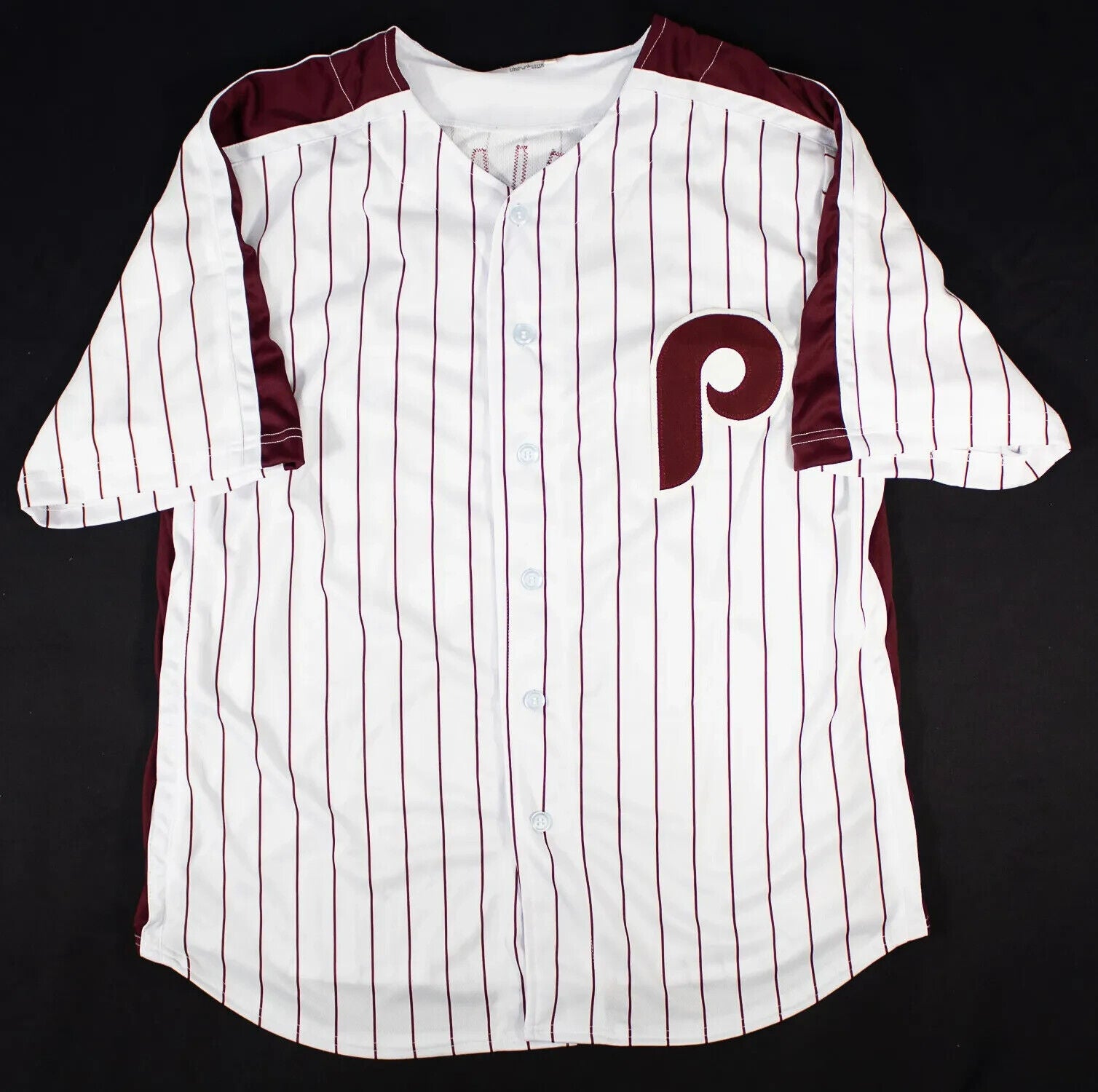 Greg Luzinski Signed Phillies Pinstriped Jersey Inscribed "80 WS Champs" JSA COA
