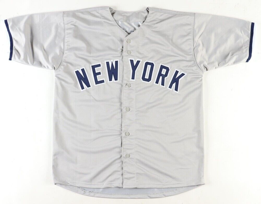 Johnny Damon Signed New York Yankees Gray Road Jersey (Beckett) 2xSeries Champ