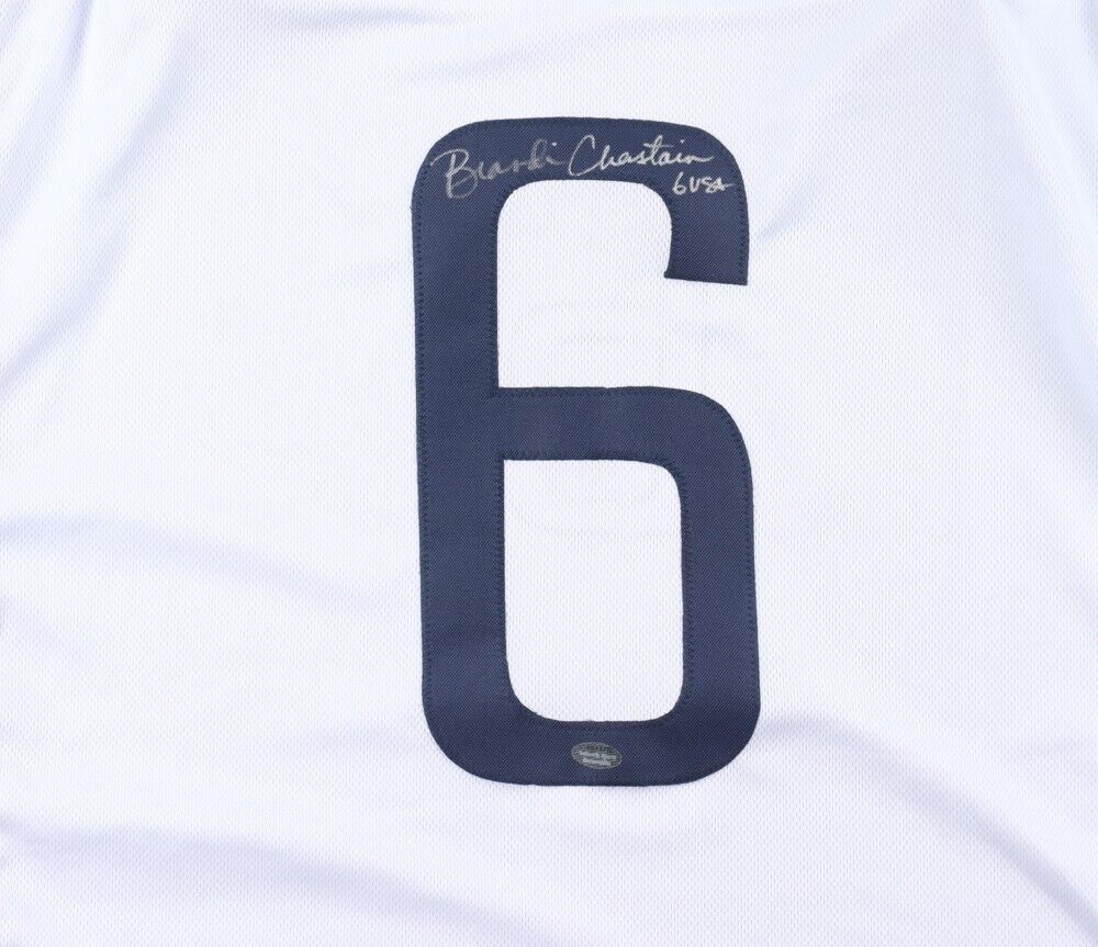 Brandi Chastain Signed Team USA Women Soccer Jersey (JSA COA) 2xWorld Cup Champ