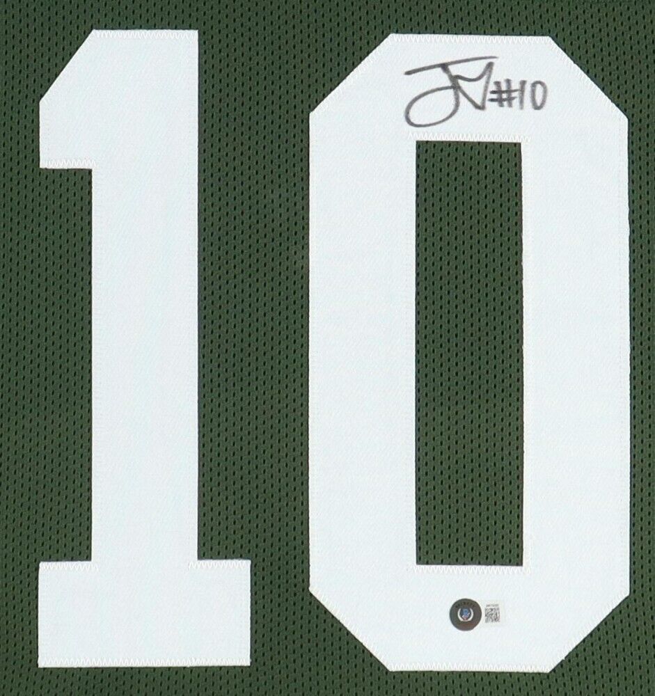 Jordan Love Signed Green Bay Packers 35" x 43" Framed Jersey (Beckett) G.B #1 QB