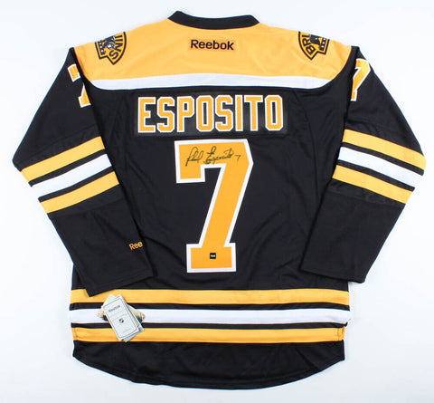 Phil Esposito Signed Boston Bruins Reebok NHL Licensed  Jersey (COJO COA)