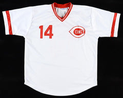 Pete Rose Signed Cincinnati Reds Jersey (JSA COA) MLB's All Time Hit leader 4256