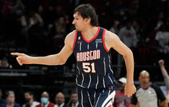 Boban Marjanovic Signed Houston Rockets Jersey (PSA) European Superstar, now NBA