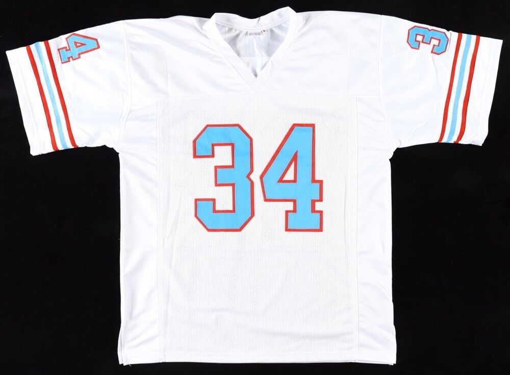 Earl Campbell Signed Houston Oilers Jersey / 5×Pro Bowl RB (Beckett) 1979 MVP