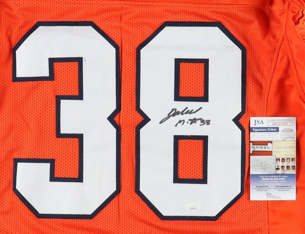 Jaleel McLaughlin Signed Denver Broncos Jersey (JSA COA) Notre Dame Running Back