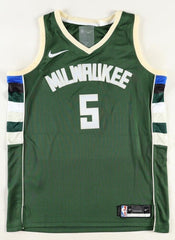 Malik Beasley Signed Milwaukee Bucks Nike Style Jersey (JSA COA) EX-FSU Guard