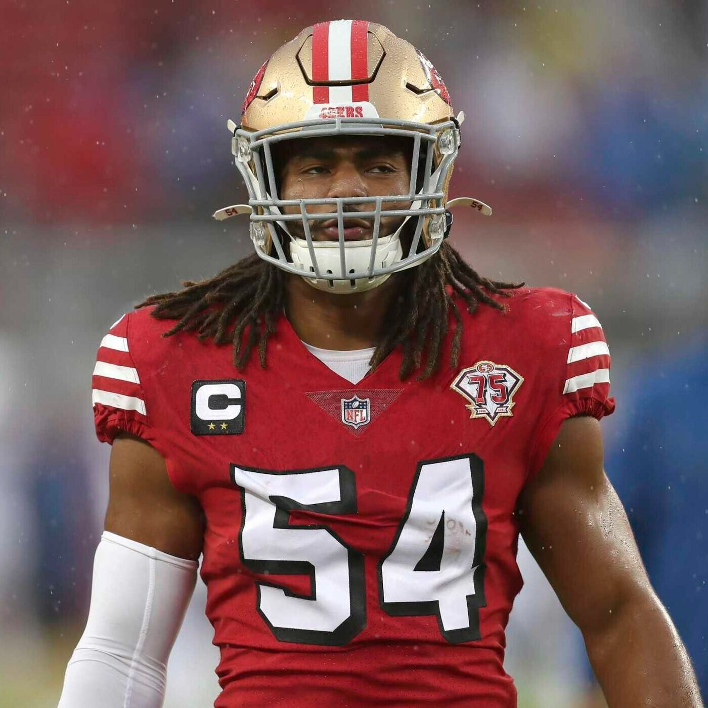 Fred Warner Signed San Francisco 49ers 35"x43" Framed Jersey (Beckett) All Pro