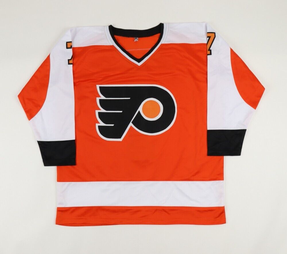 Bill Barber Signed Philadelphia Flyers Jersey Inscribed "HOF 90" (Beckett) 2xCup