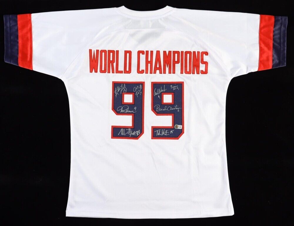 1999 USA Women's Soccer Team Jersey Signed by (8) See List (Beckett) Chastain +