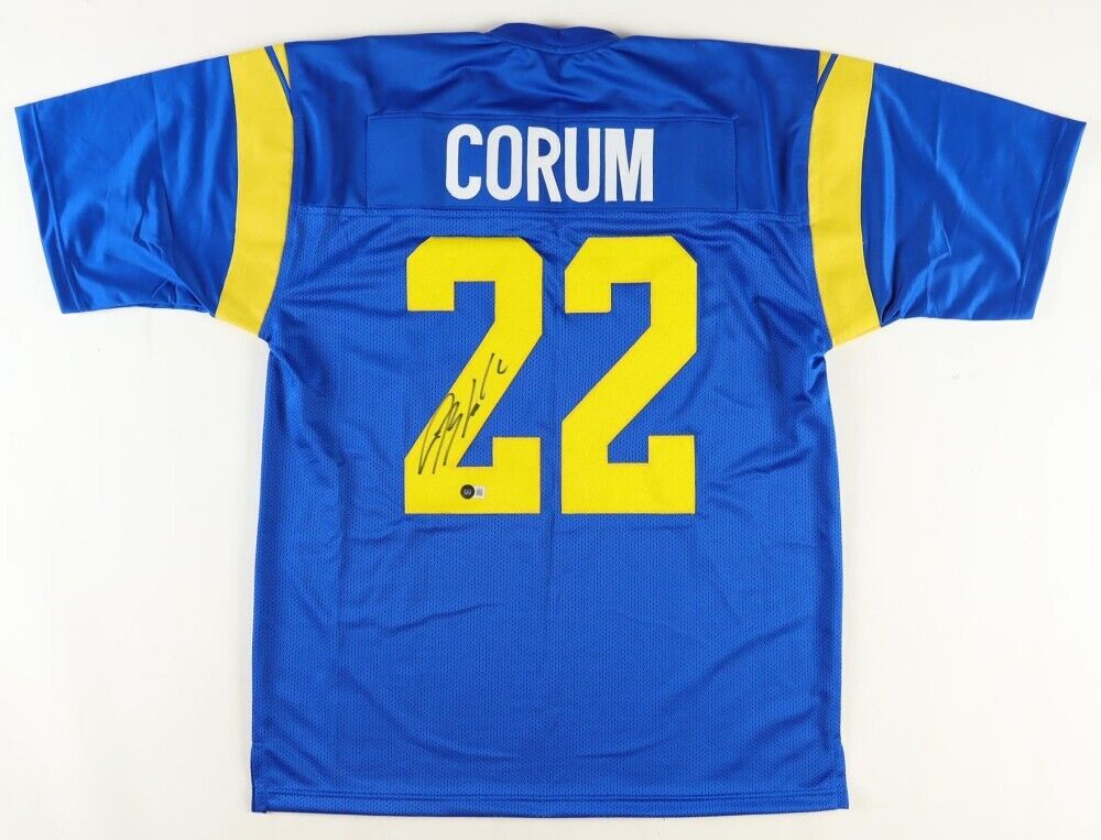 Blake Corum Signed Los Angeles Rams Jersey (Beckett) 3rd Round Pck/ Michigan R.B