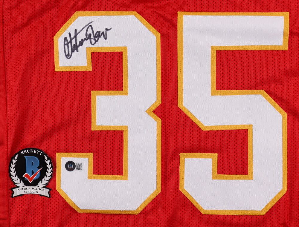 Christian Okoye Signed Chiefs Jersey (Beckett Hologram) Rushing Yards Leadr 1989