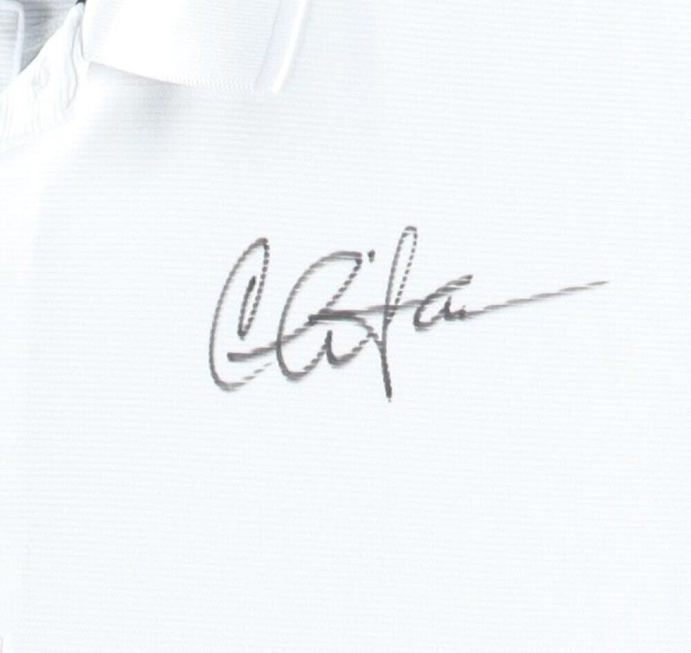 Charlie Sheen Signed White Polo Shirt (Beckett Holo)