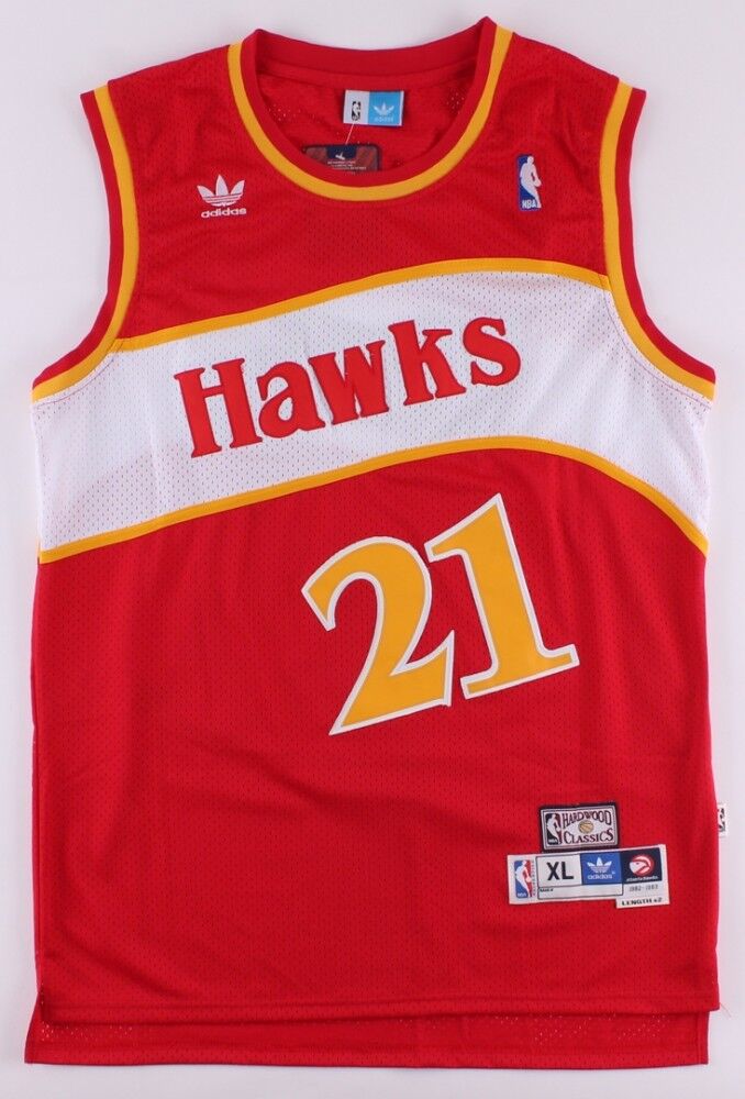 Dominique Wilkins Signed Adidas NBA Throwback Hawks Jersey (PSA) 9×NBA All Star