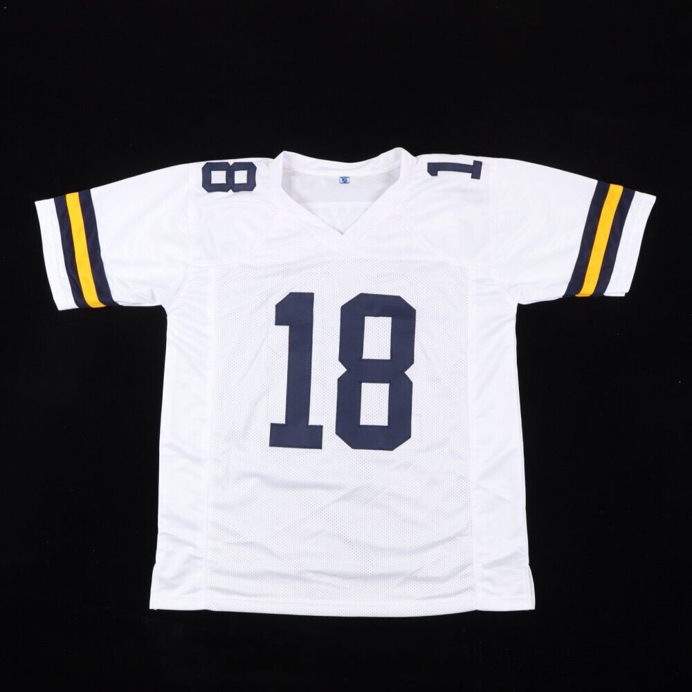 Amani Toomer Signed Michigan Wolverines Jersey (PSA COA) New York Giant W.R.