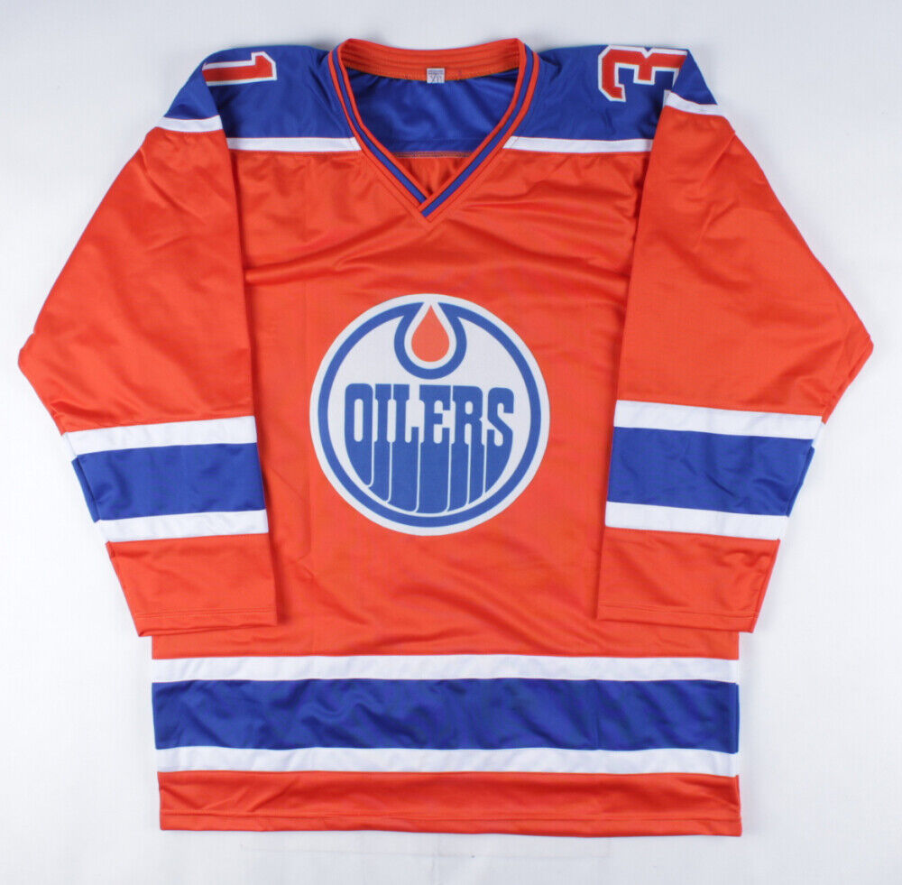 Grant Fuhr Signed Edmonton Oiler Jersey (JSA COA) 5xStanley Cup Champ Goaltender