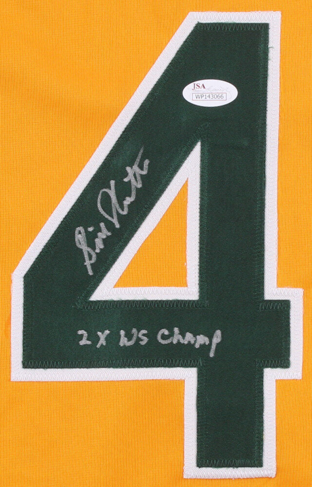 Bill North Signed Oakland Athletics Jersey Inscribed "2x WS Champ" (JSA COA)