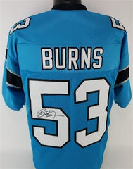 Brian Burns Signed Panthers Jersey (JSA COA) Carolina 2019 #1 Pick NFL Draft DE
