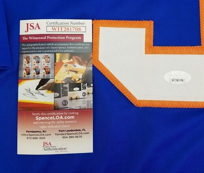 Denis Potvin Signed New York Islanders Home Jersey Inscribed "HOF 91" (JSA COA)