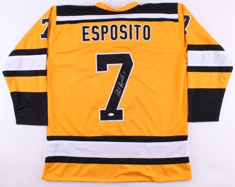 Phil Esposito Signed Bruins Jersey (JSA) First NHL player 100pts in a season