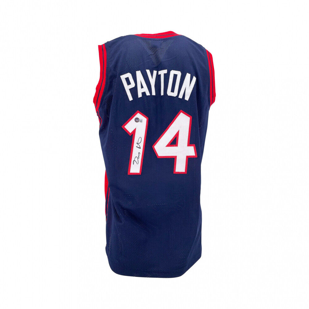 Gary Payton Signed 2000 Sydney Olympics Team USA Jersey (Beckett Hologram) Guard