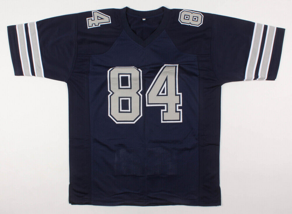 Jay Novacek Signed Dallas Cowboys Career Highlight Stat Jersey (JSA COA) T.E.