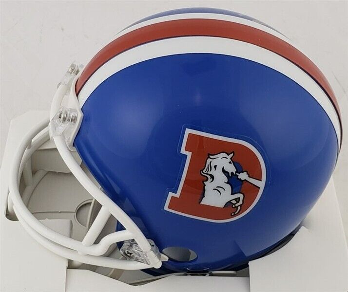 Clinton Portis Signed Denver Broncos Throw Back Mini-Helmet (JSA COA) 2xPro Bowl