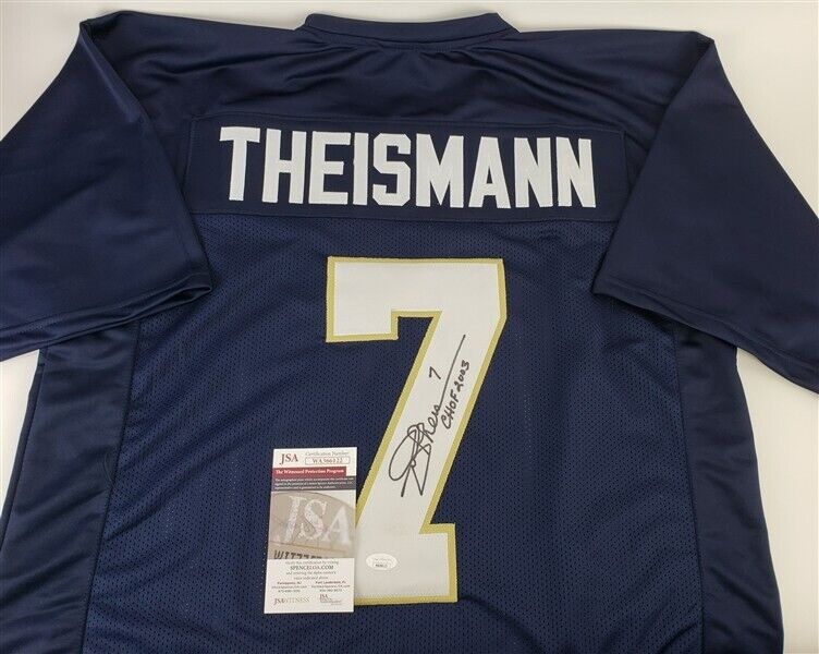 Joe Theismann "CHOF 2003" Signed Notre Dame Fighting Irish Jersey (JSA COA) QB