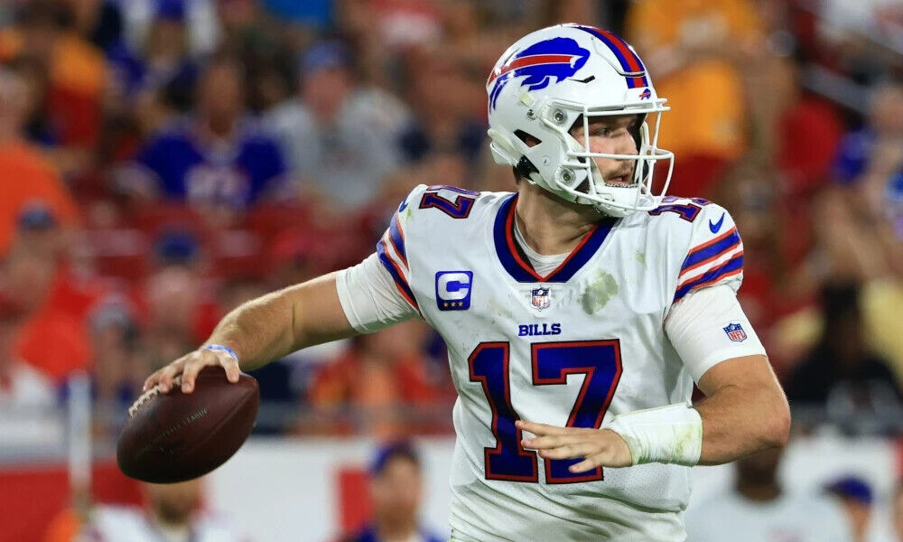 Josh Allen Signed & Framed Buffalo Bills Jersey (Beckett) 2xPro Bowl Quarterback