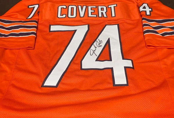 Jim Covert Signed Chicago Bears Throwback Jersey (JSA COA) 1985