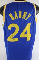 Rick Barry "HOF 1987" Signed Golden State Warriors Jersey (Schwartz Sports COA)