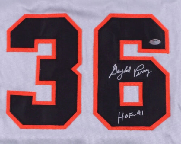 AUTOGRAPH GAYLORD PERRY #36 SIGNED SAN FRANCISCO GIANTS XL BLACK JERSEY COA