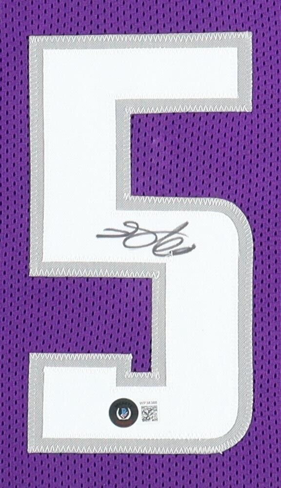De'Aaron Fox Signed Sacramento Kings 35x43 Framed Jersey (Beckett) 2017 #5 Pick