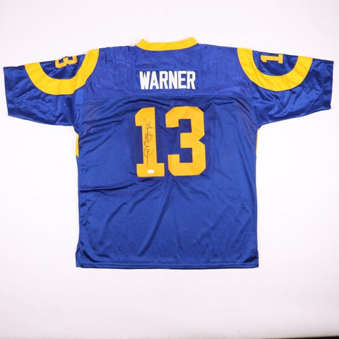 Kurt Warner Signed St. Louis Rams Jersey (JSA COA) Super Bowl XXXIV MVP Q,B.
