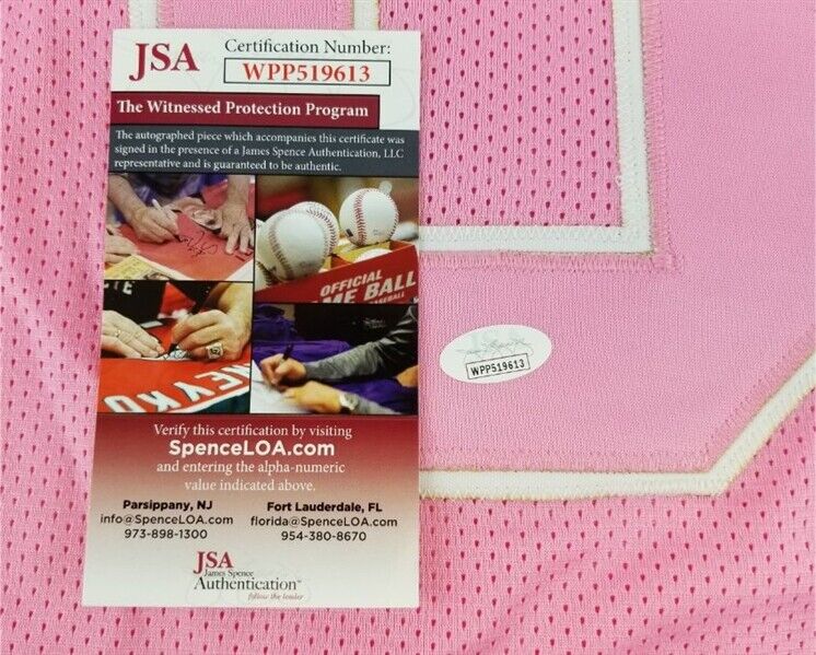 Mike Ditka Signed Chicago Bears Custom Pink Jersey (JSA Witness COA)