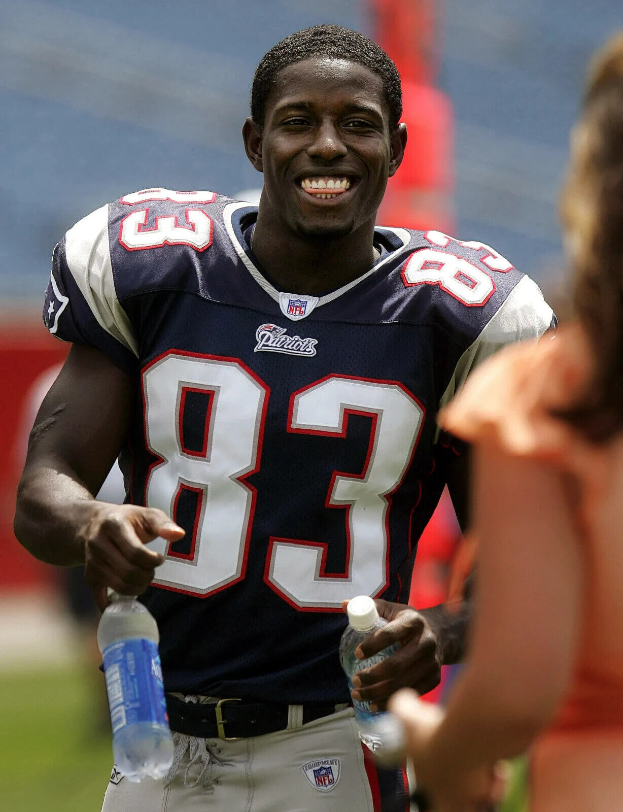 Deion Branch Signed New England Patriots Jersey (Beckett Holo) S,B. XXXIX MVP WR