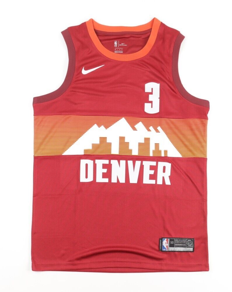 Bones Hyland Signed Denver Nuggets Throwback Nike Style Jersey Beckett VCU Guard
