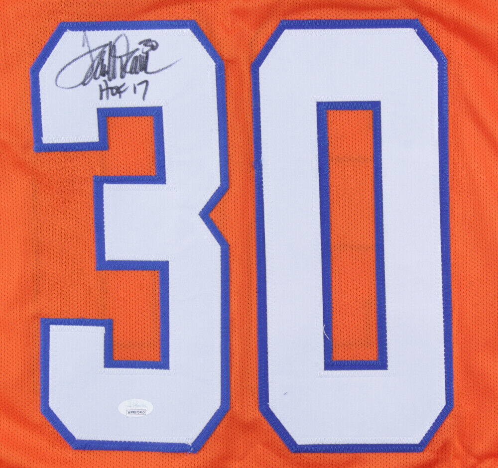 Terrell Davis Signed Denver Broncos Jersey Inscribed "HOF 17" (JSA COA)
