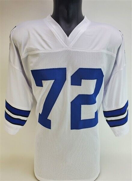 Ed "Too Tall" Jones Signed Cowboys Jersey (JSA COA) Dallas 3xPro Bowl Defsv End