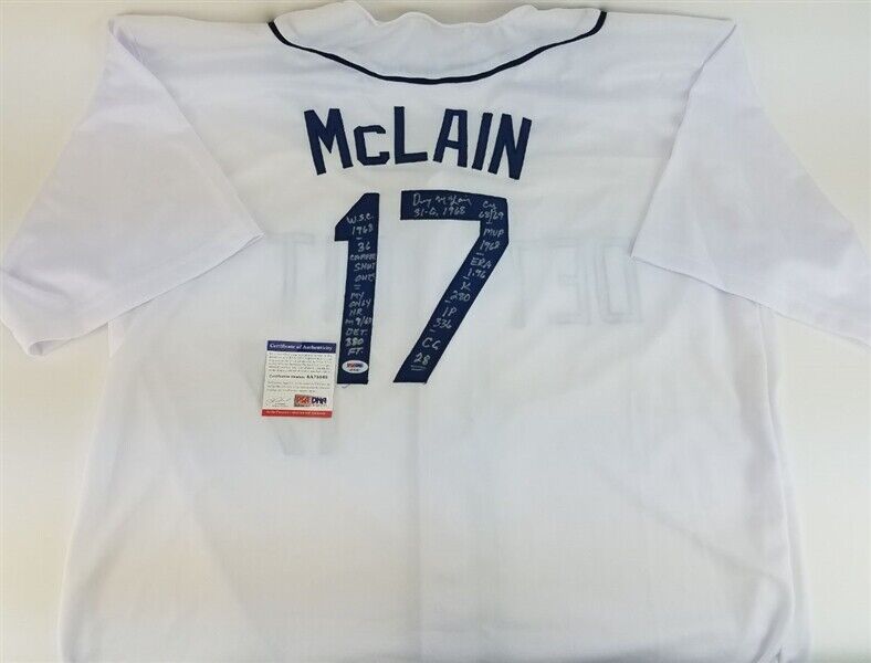 Denny McLain Signed & 11x Inscribed Detroit Tigers Jersey (PSA/DNA ITP COA)