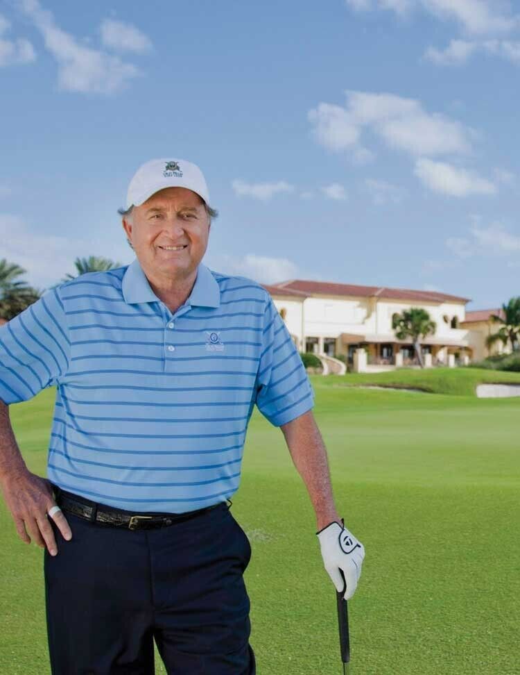 Champions Gate Pin Flag Signed by 13 incl Casper, Miller, Singh, Floyd, Charles