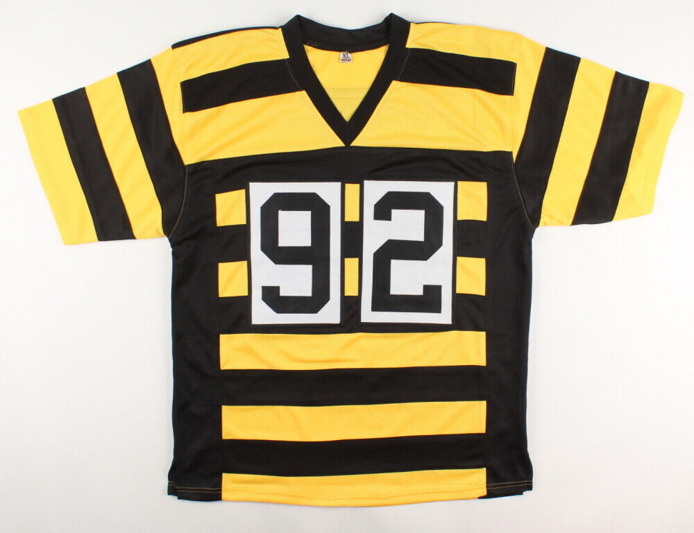 James Harrison Signed Steelers Bumble Bee Jersey (JSA) Pittsburgh All Pro L.B.