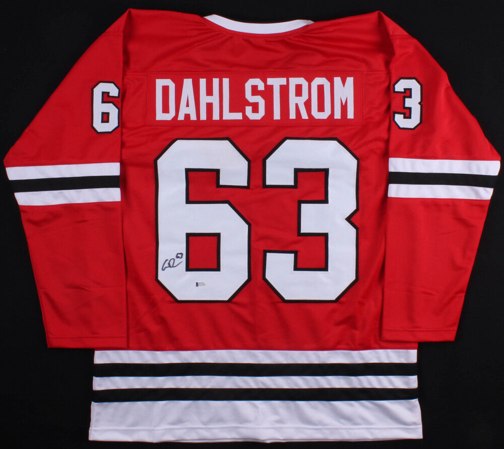 Carl Dahlström Signed Chicago Blackhawks Jersey (Beckett COA) Rookie Defensman