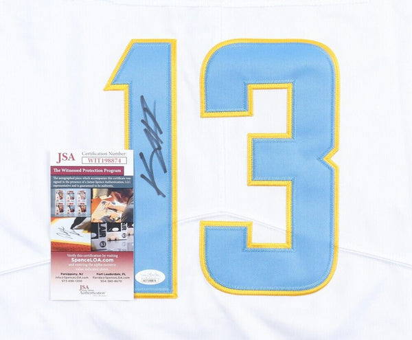 RSA Keenan Allen Signed Los Angeles Royal Blue Football Jersey (JSA)