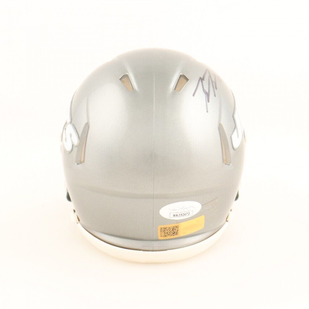 Braxton Berrios Signed New York Jets Flash Speed Mini Helmet (JSA & Players Ink)
