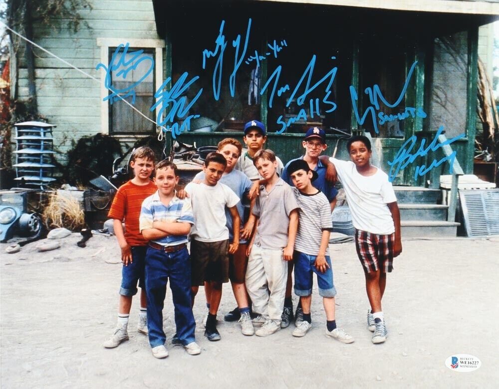 Signed 11x14 Photo by 6 Cast Members / 1993 Hit Film The Sandlot (Beckett & JSA)