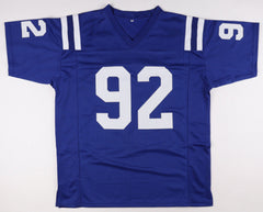 Booger McFarland Signed Indianapolis Colts Blue Jersey (Beckett COA) All Pro DT