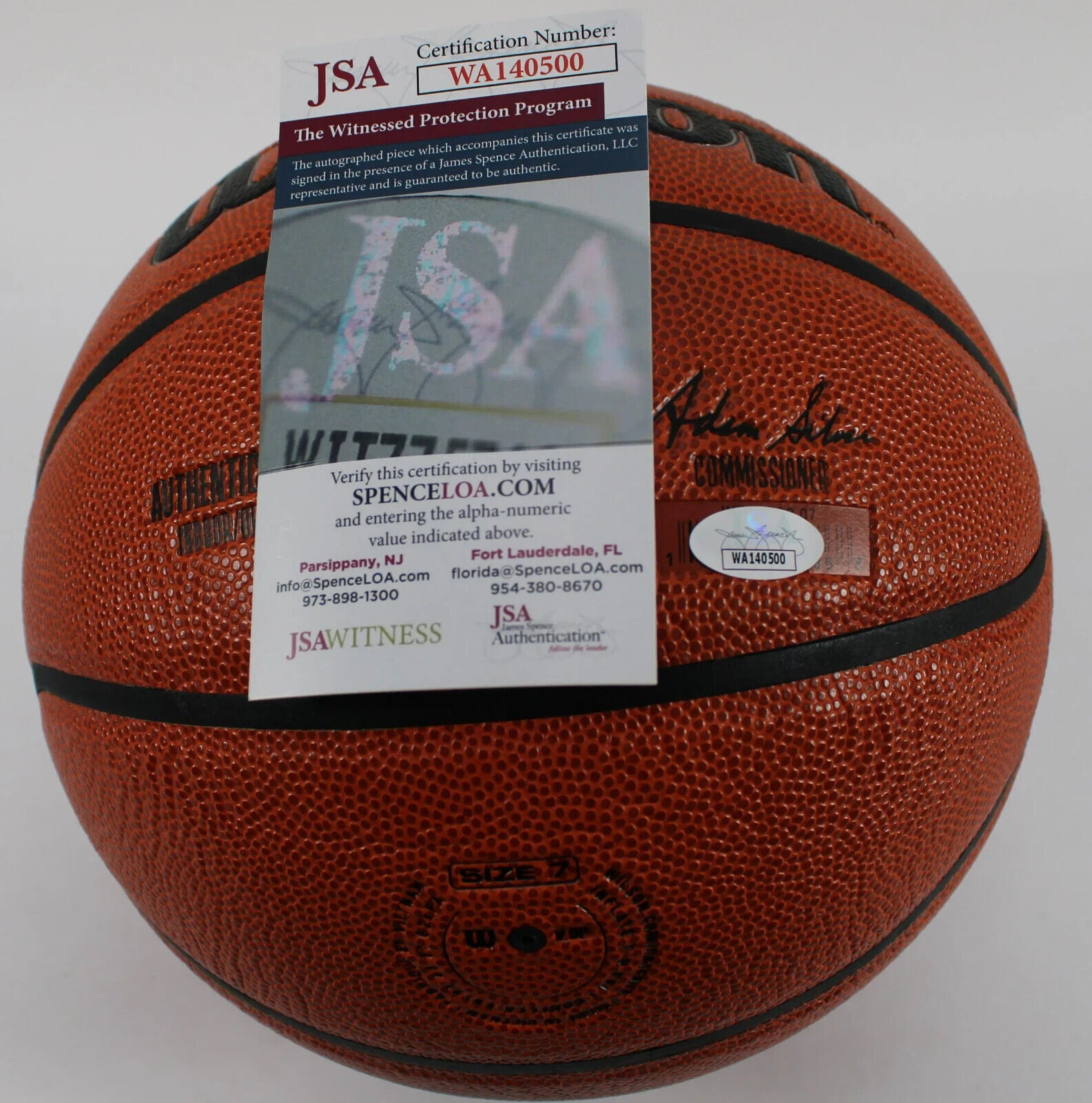 Mitch Richmond Signed Wilson NBA Authentic Series I/O Basketball (JSA COA)