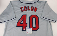 Bartolo Colon Signed Cleveland Indians Jersey (PSA/DNA ITP COA) 2005 AL Cy Young