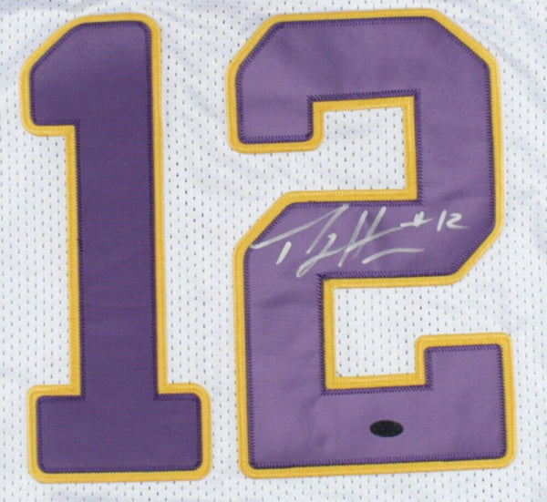 Percy Harvin Autographed Minnesota Vikings (White #12) Deluxe Framed Jersey  at 's Sports Collectibles Store